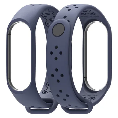 Midnight blue Спортивный Браслет mi Band 3, ремешок на запястье для Xiaomi mi, ремешок 3, спортивный силиконовый браслет для Xiaomi mi, ремешок 3, ремешок 3, Смарт-часы, браслет - Цвет: Midnight blue