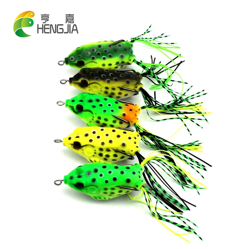 HENGJIA 5pcs 6cm 12g soft plastic frog snakehead salmon fishing lures catfish trout perch baits pesca tackles | Спорт и развлечения