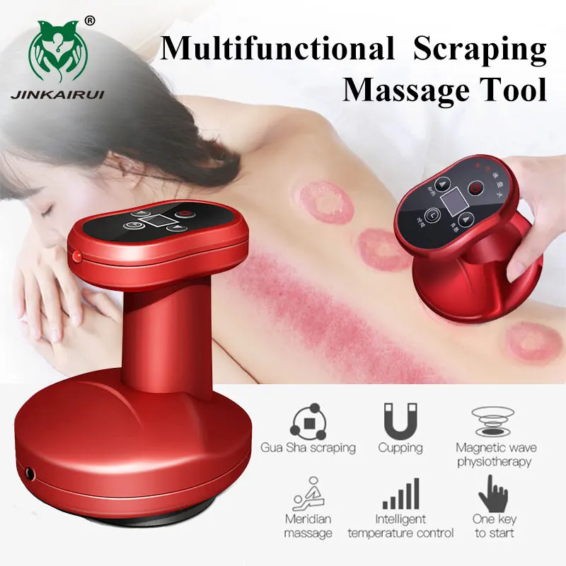 Электрический массажный ЖК-дисплей массаж скребком гуаша EMS массажер для тела
