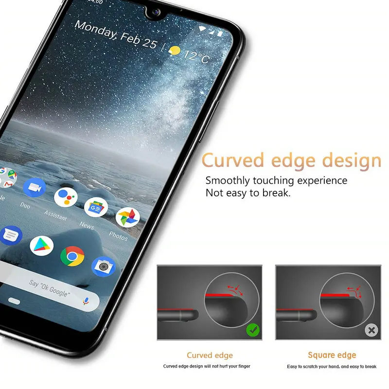 Для Nokia 6 2 7 9D 6D 5D полное клеевое покрытие закаленное стекло Защита экрана чехол