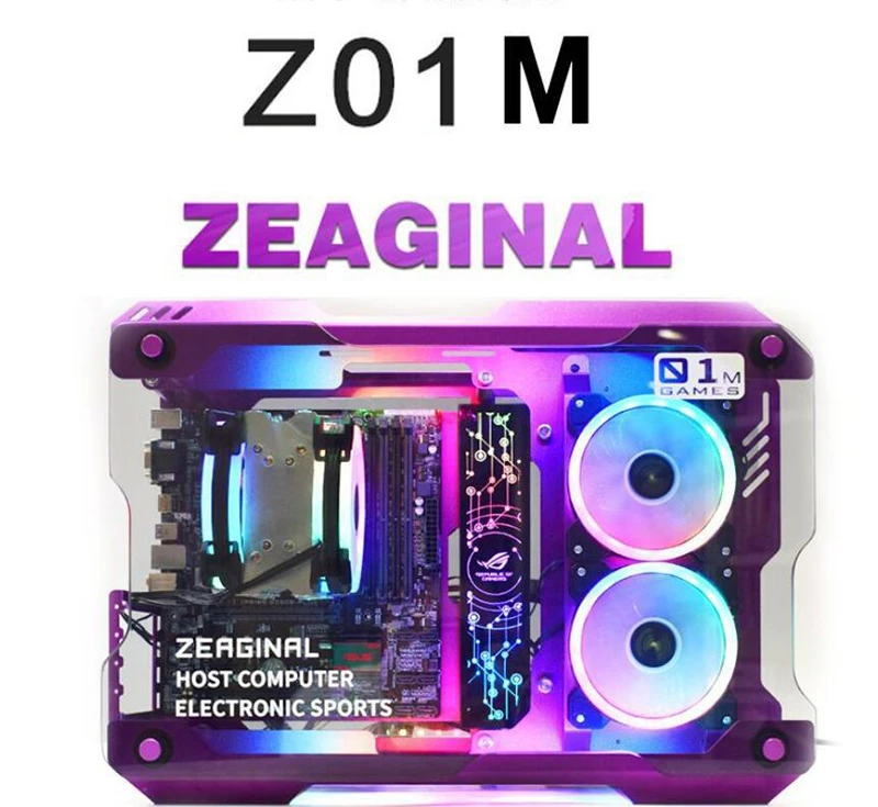 DIY полностью алюминиевый сплав PC игровая подставка из закаленного стекла MATX водяное охлаждение компьютерное шасси gamer gabinete computador