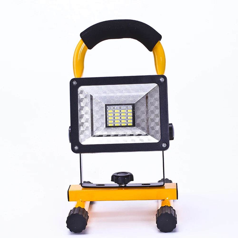 Portable 110V LED Flood Lawn Light Strong Searchlight Construction Site Move Miner's Lamp Red and Blue Flash Warning | Освещение