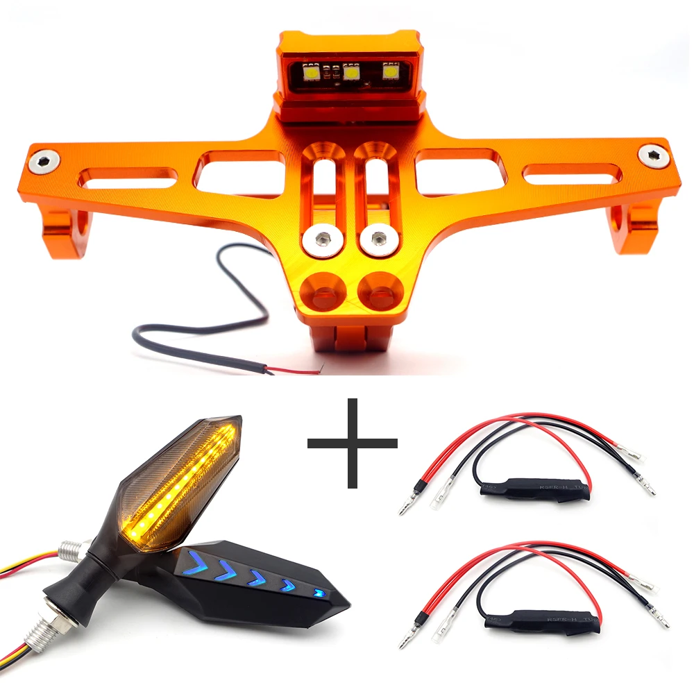 JV with Turn signal Поворотная сигнальная лампа мотоцикла с ЧПУ номерных знаков держатель для YAMAHA tmax 530 mt 07 aerox t max 500 yzf r6 MT-09 чехлы - Цвет: JV with Turn signal