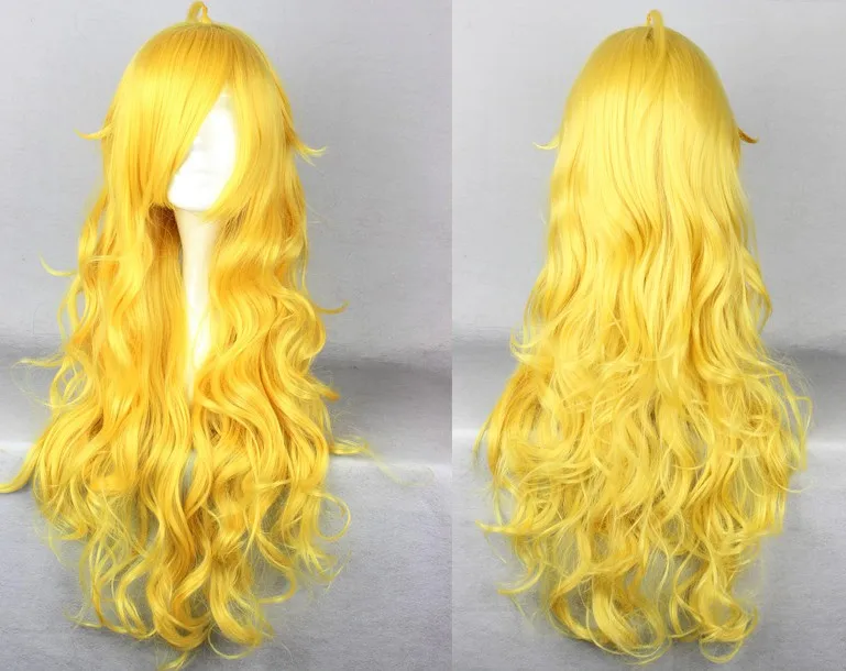 Длинные желтые волосы RWBY Yang Xiao для косплея жаростойкие аниме женщин вечеринок