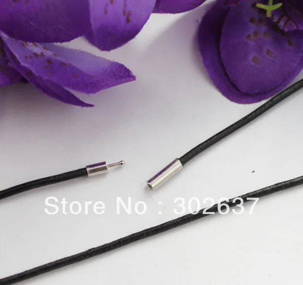 

20 PCS 3mm Black Leather Cord Necklaces 60cm #22499 FREE SHIPPING