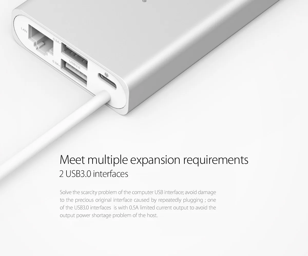ORICO 5 в 1 алюминиевая док-станция Тип C Мощность доставки концентратор VGA/HDMI 4 к HD/RJ45 сетевой конвертер USB для MacBook Pro