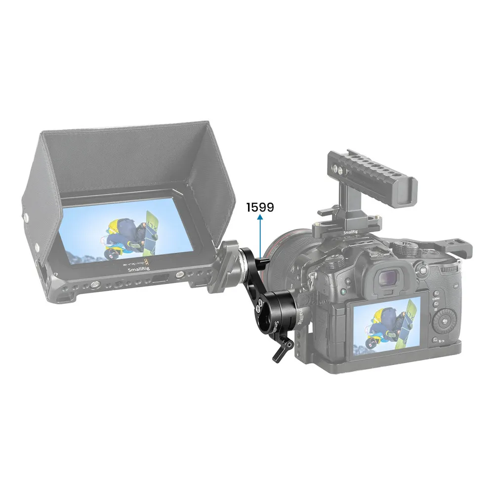 SmallRig EVF Mount с зажимом NATO и розеткой Arri (Диаметр 31 8 мм) винт 1/4 дюйма для Zacuto Gratical HD