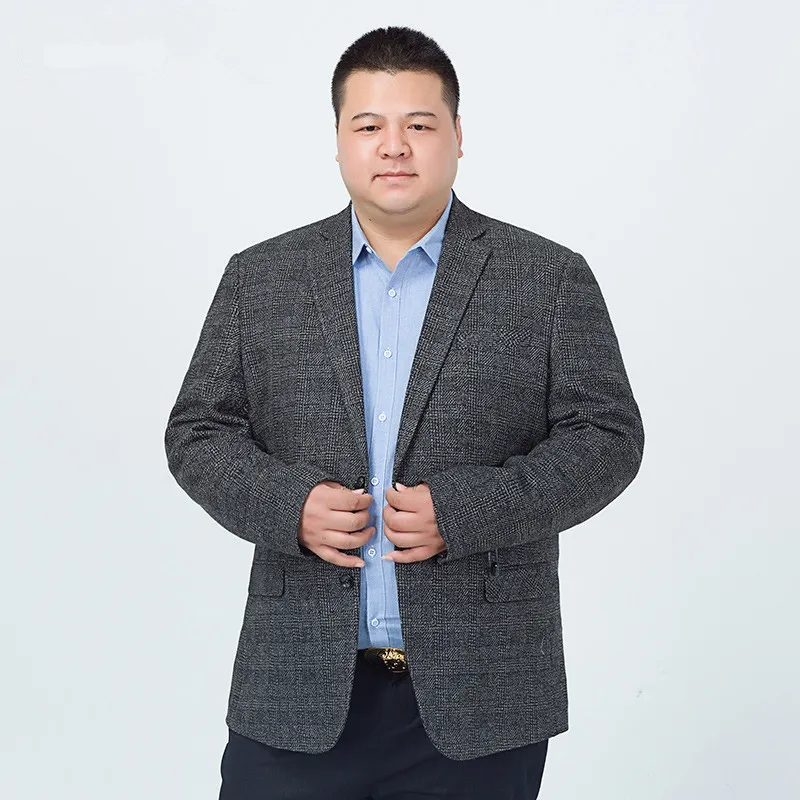 Мужской блейзер с длинным рукавом размеры 8XL 7XL 6XL 5XL 4XL|Пиджаки| |