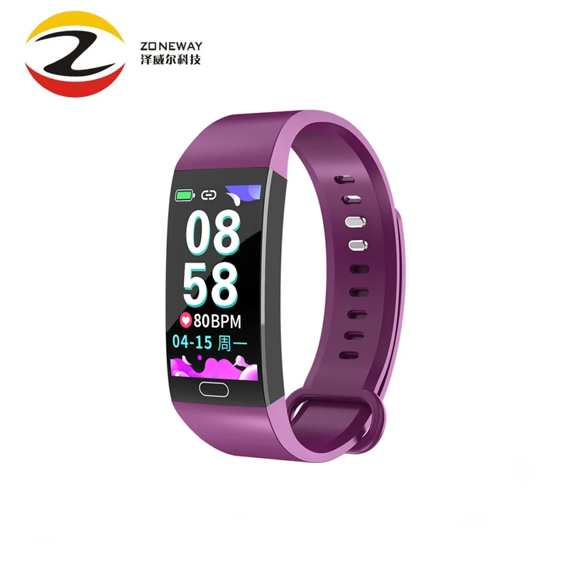 purple with box RD11 1,14 дюймовый экран, умный браслет, мониторинг сердечного ритма, напоминание о звонках, умный Браслет, IP67, водонепроницаемые часы для IOS Andriod - Цвет: purple with box