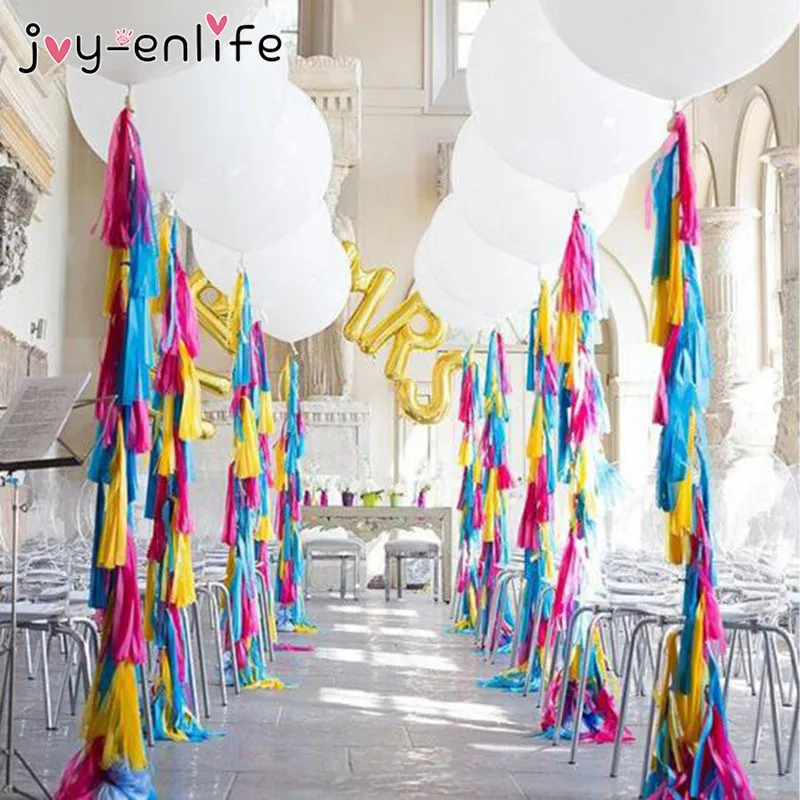 Joy-enlife 5 шт. Свадебные украшения из глянцевой бумаги Гирлянда DIY бумажный цветок декоративный для Бэйби шауэра декор для вечеринки в честь Дня рождения поставки