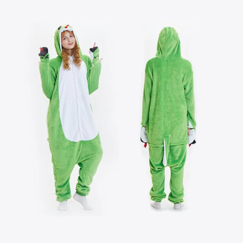 2018 Sleepwear New Unisex Cartoon Animal Lion Coon Halloween Cosplay Snake Siamese Pajamas Flannel Home Leisure Jumpsuits Pyjama |