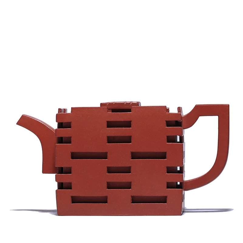 Sand Teaware Ore Mine Clear Cement Double Happiness Hollow-out Teapot Celebration Gift Reflux Old Hand-made pot | Дом и сад