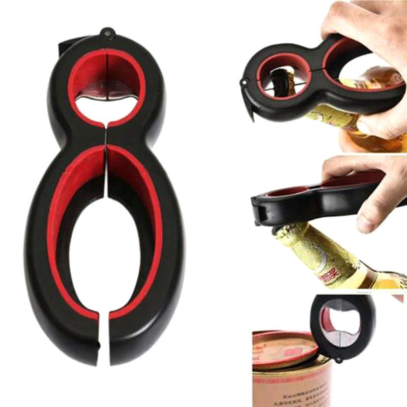 Баночка с крышкой открывалка 6 в 1 удобный винтовой колпачок открывалки для банок