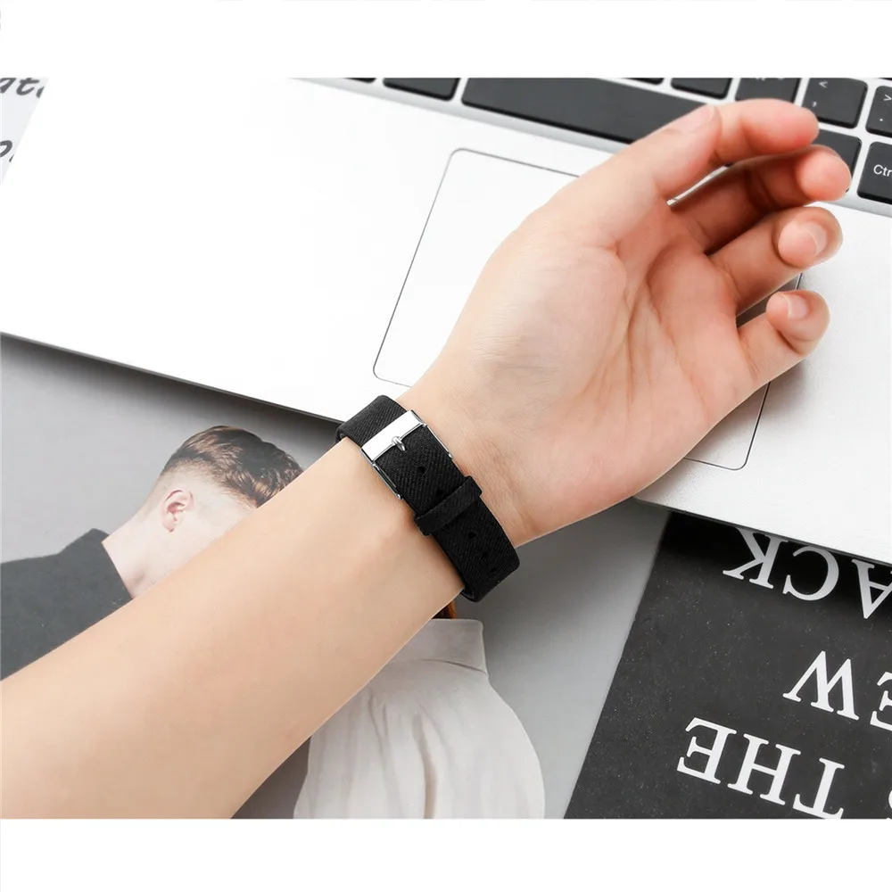 Холщовый кожаный ремешок для Fitbit Inspire/Inspire HR Smartwatch Замена нейлоновая плетеная ткань ремешок для часов браслет