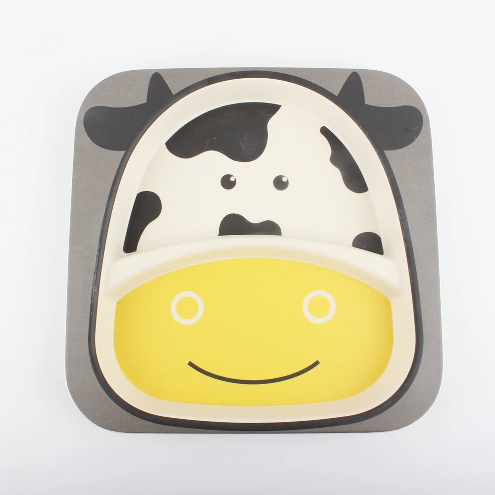 Бамбуковое волокно набор посуды 5 шт. милый коровы детские безопасные и