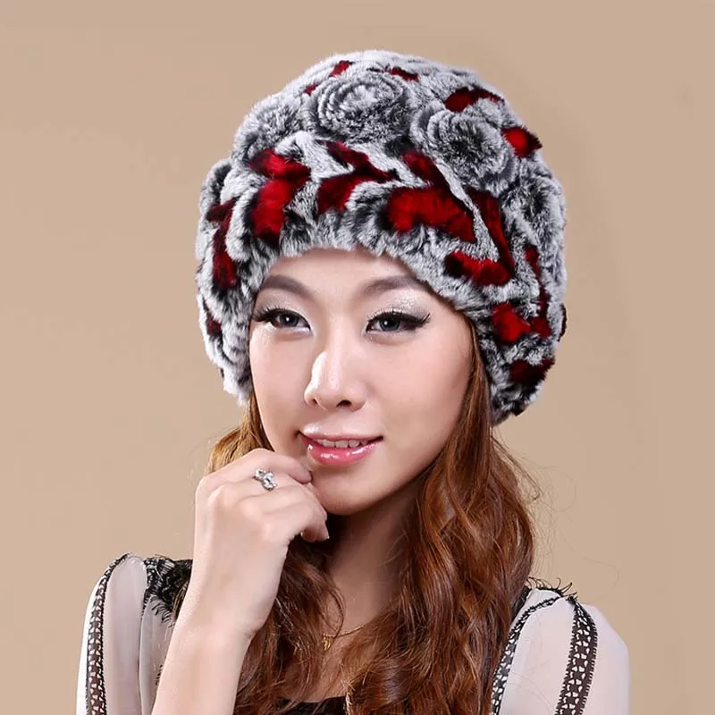 

Модные женские шапки, Шапка-бини ручной работы, головной убор, женская зимняя меховая шапка 2016, женские шапки-бини из натурального меха кролика Рекс, шапки