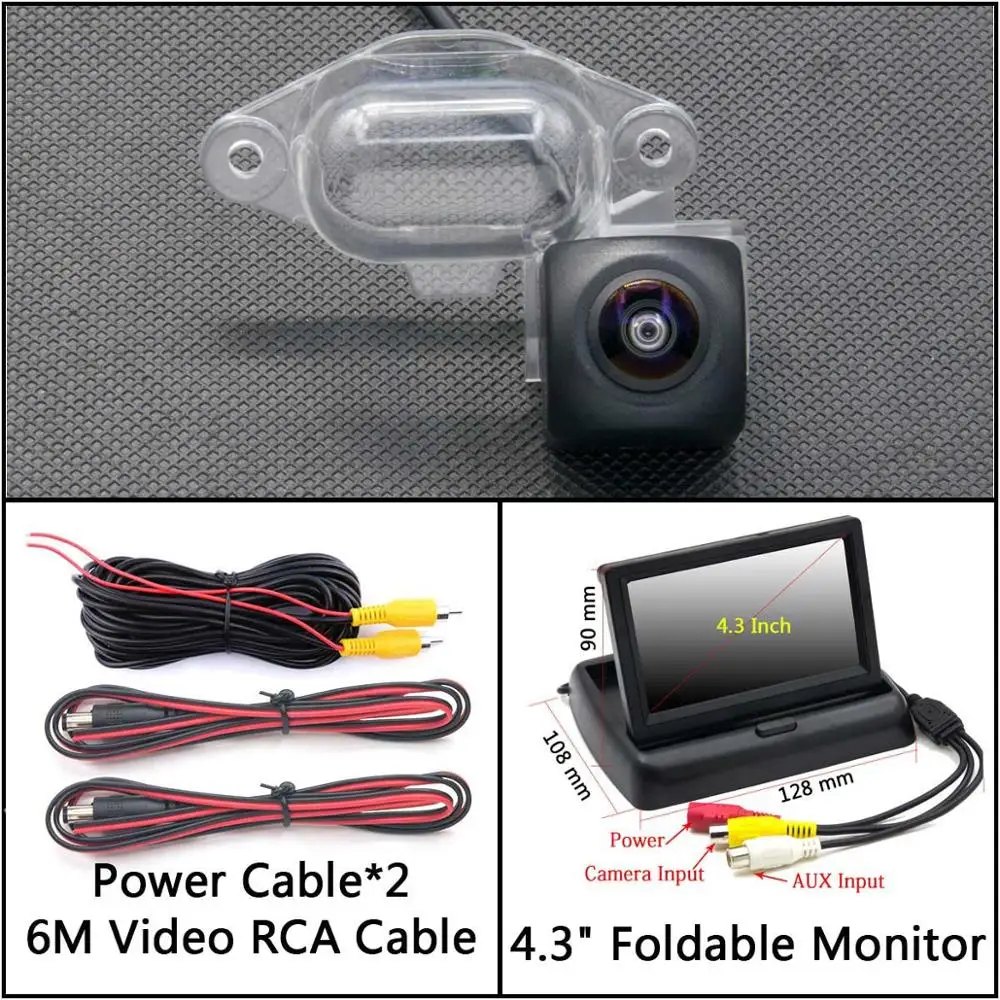 Cam N 4.3 inch Fold 175 градусов HD резервная камера заднего вида для Nissan X-Trail XTrail 2001 2002 2003 2004 2005 2006 T30 автомобильный парковочный монитор - Название цвета: Cam N 4.3 inch Fold