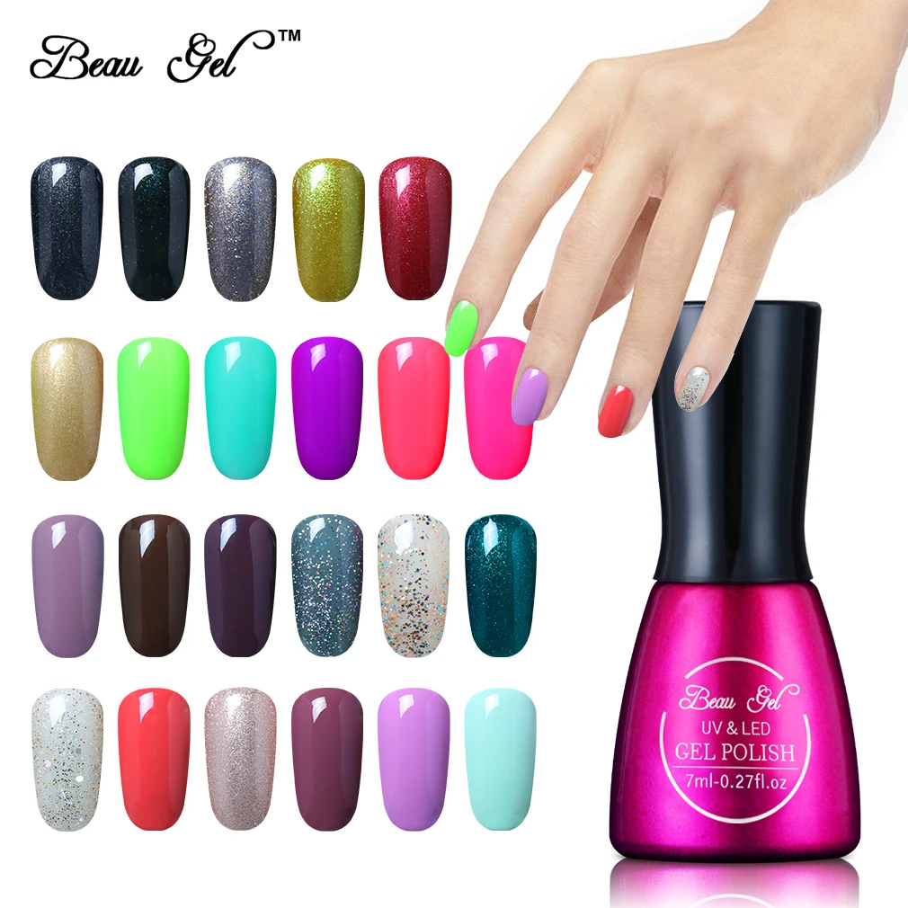 Гель Beau UV Vernis Полупостоянный 7 мл УФ лак для ногтей отмачиваемый долговечный