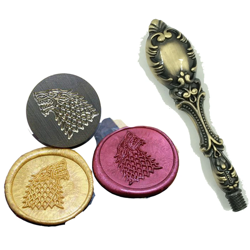 Восковая уплотнительная металлическая головка Игра престолов с ручкой сделай