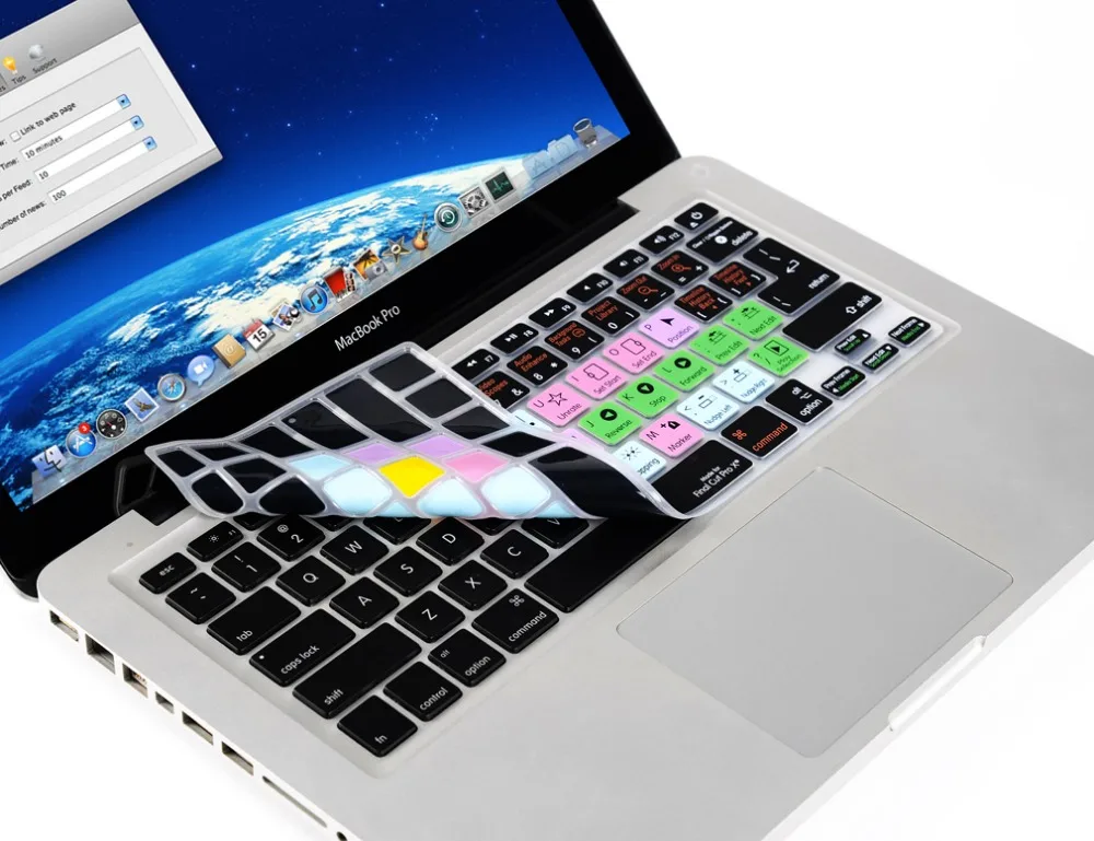 XSKN FCPX чехол для клавиатуры, горячие клавиши Final Cut Pro X ярлык силиконовой кожи для Apple Macbook Air 13 дюймов, для Macbook Pro 13 15