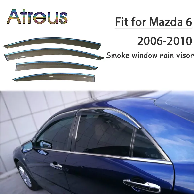 Atreus 1 комплект ABS дождевой дым зеркальный козырек для Mazda 6 2006 2007 2008 2009