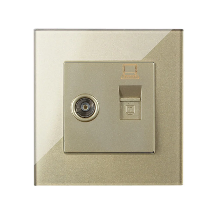 MVAVA компьютерных данных + ТВ сосуд RJ45 на выходе Интернет Jack настенная розетка