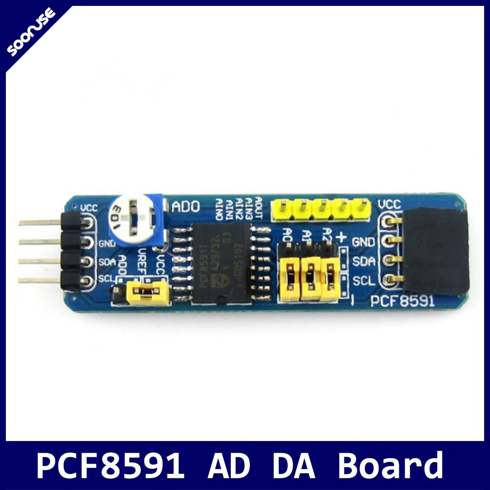 PCF8591 AD DA Совета модуль 8-бит/D/A с I2C разъем регулируемый резистор аналоговый