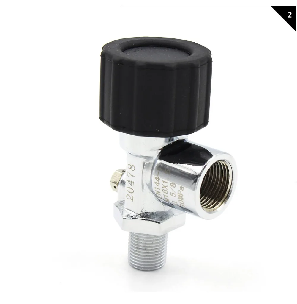 PCP Пейнтбол вкл/выкл клапаны M18x1.5 300 бар 4500psi G5/8 Женский цилиндр высокого давления углеродного волокна бак Din Клапан заполняющая станция