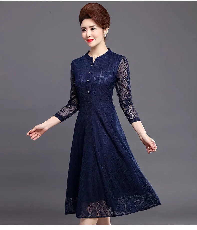 Женское кружевное платье длиной до колена robe de soriee дешевый темно-синий/зеленый
