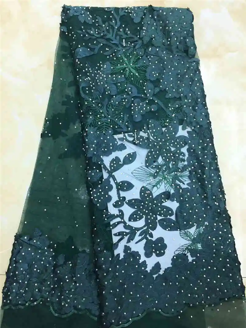 2019New Высококачественная африканская кружевная ткань органза французская