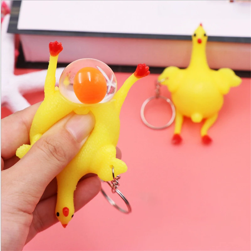 Брелок несущая курица новинка забавные игрушки милый куриный мешок пластиковые