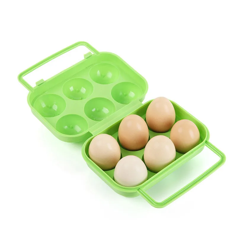 Portable 6 Eggs Tray Holder Egg Storage Box Refrigerator Crisper Container Home Organizer | Дом и сад