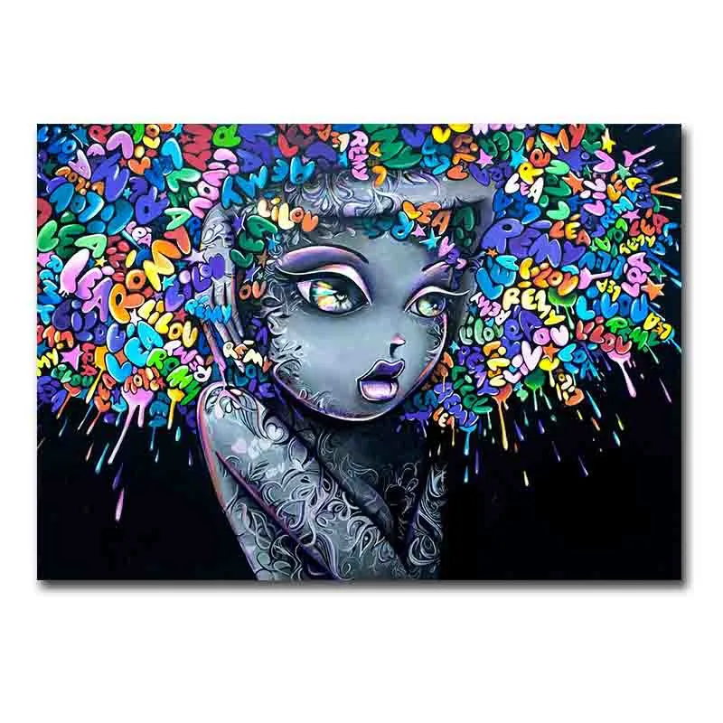 GOODECOR абстрактная картина на стену красивая девушка холсте Живопись для гостиной