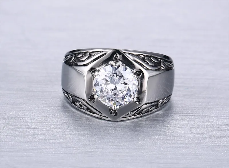 Модные обручальные кольца для мужчин из нержавеющей стали с полированным