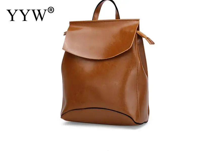brown YYW Модный женский рюкзак, высококачественные кожаные рюкзаки для девочек-подростков, женская школьная сумка на плечо, женский рюкзак, mochila - Цвет: brown