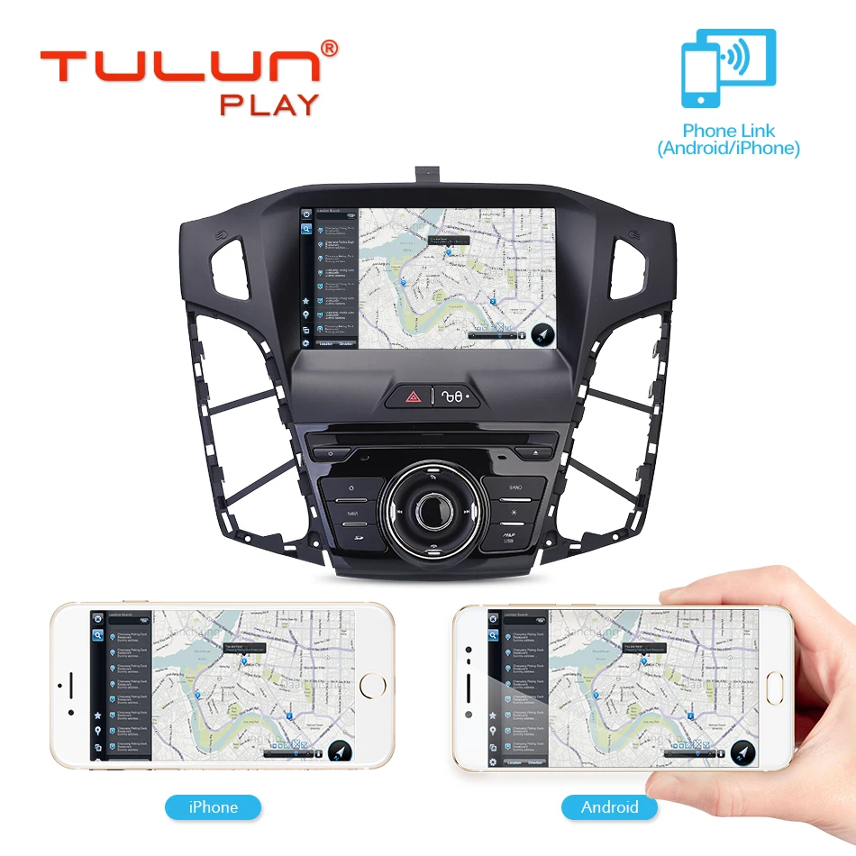 Автомобильный мультимедийный плеер Восьмиядерный Android 8 1 GPS 2 Din dvd-плеер для FORD Focus