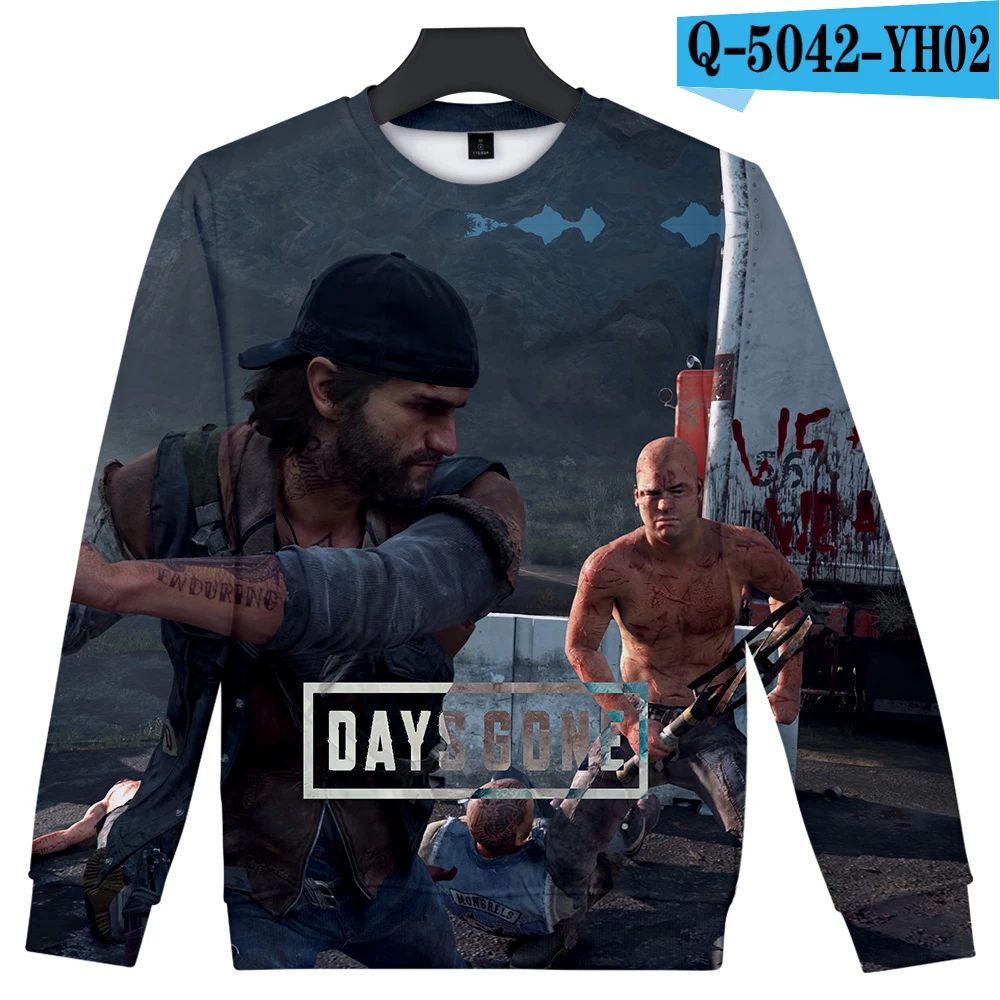 Модные days gone толстовка мужская Круглый воротник с длинными рукавами Толстовка days gone игры Harajuku топ с принтом в стиле хип-хоп толстовка - Цвет: 3D