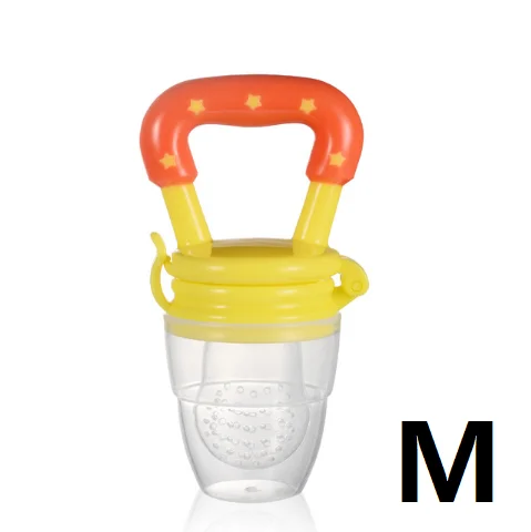 Yellow M 3 размера 4 цвета фруктовые соски Прорезыватели для зубов Детские Прорезыватели соска безопасная детская игрушка - Color: Yellow M