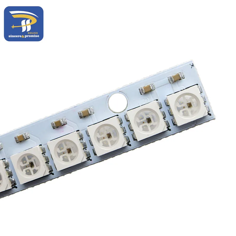 8 канальный WS2812 WS2812B WS 2811 5050 RGB светодиодный панельный модуль 5 в 8 бит Радужный светодиодный точный для Arduino