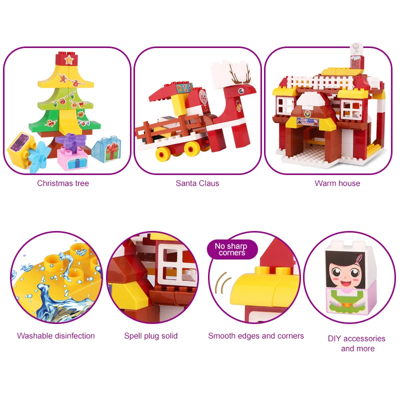 Детская Building Block игрушки дом здание построить модели родитель-ребенок