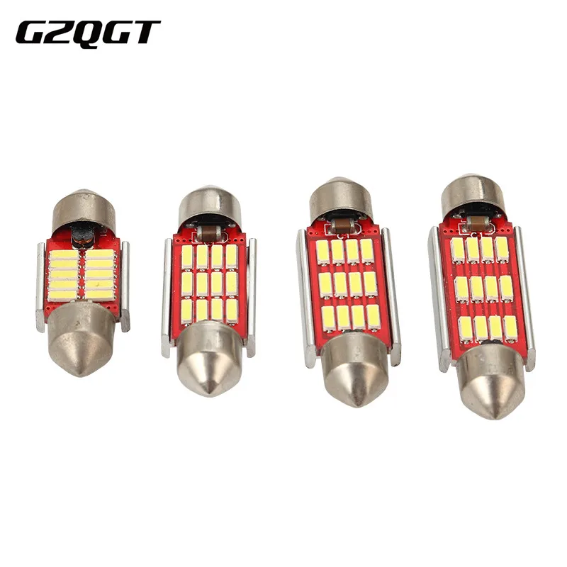 

100xLED Festoon 31MM 36mm 39mm 41mm Dome Light 10 12SMD 4014 SMD CANBUS Error Free Car Interior Bulb c5w License Plate Lamp 12V