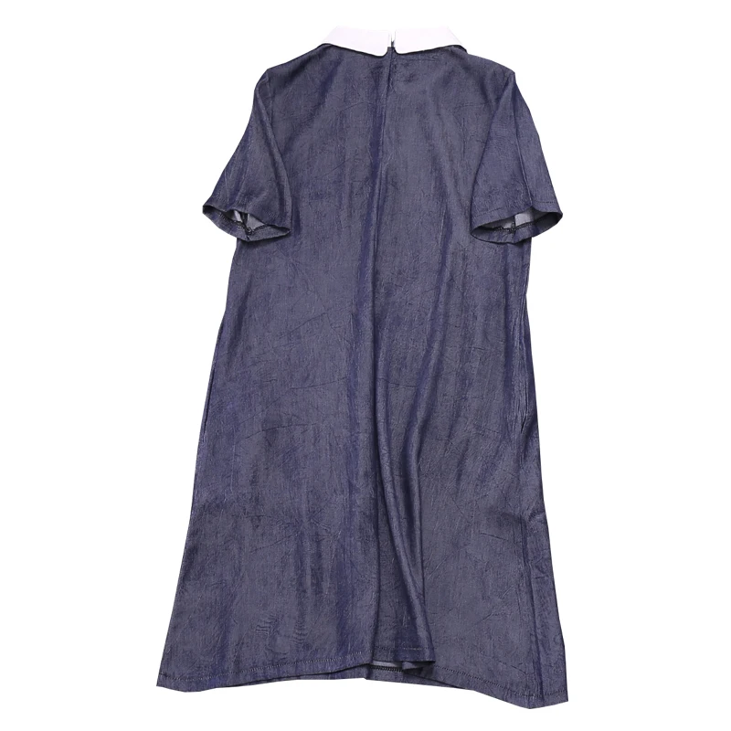 Женское Платье До Колена однотонное весеннее платье А-силуэта с коротким рукавом