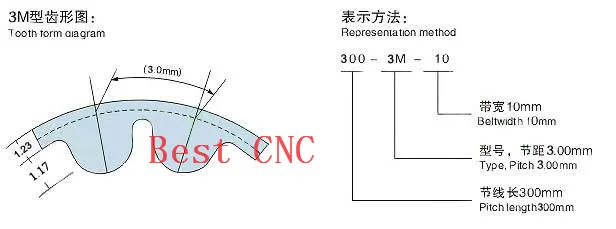 Free shipping 576-HTD3M-6mm Timing belt length 576mm width 6mm pitch 3mm Neoprene Rubber HTD 3M STD S3M fit pulley CNC machine |