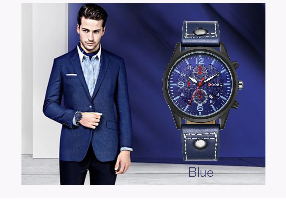Reloj Hombre DOOBO D014 модные хронограф спортивные мужские часы лучший бренд класса люкс военные кварцевые часы Relogio masculino