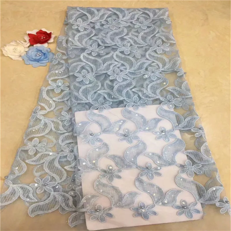 Кружевная ткань в нигерийском стиле 2019 Высококачественная кружевная с белыми