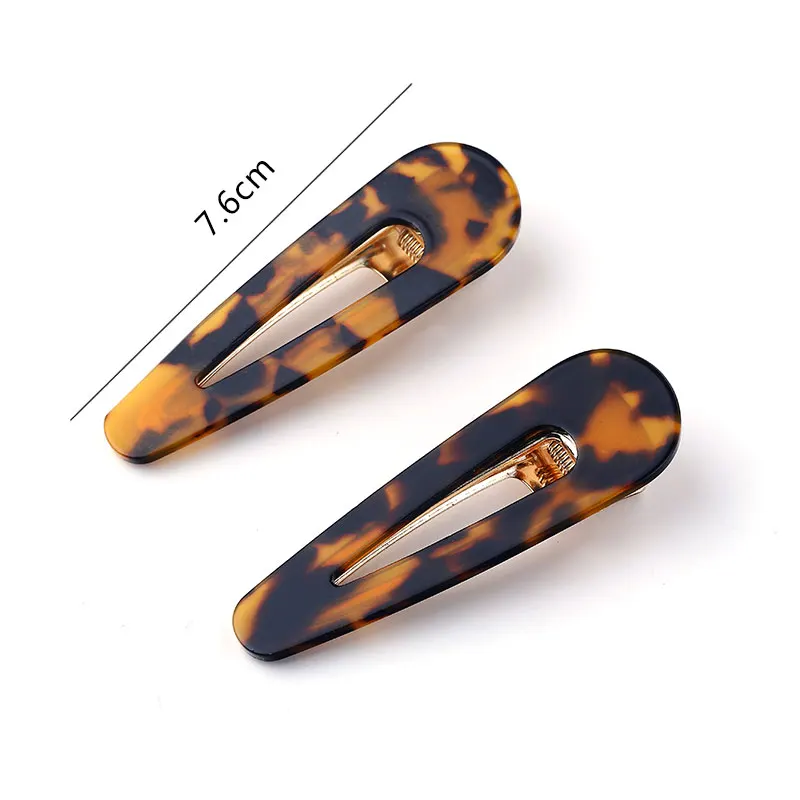 amber 2 шт. прямоугольная заколка для волос, зажим для волос, заколка для женщин и девочек, геометрические Винтажные заколки для волос, декоративные аксессуары для волос - Цвет: amber