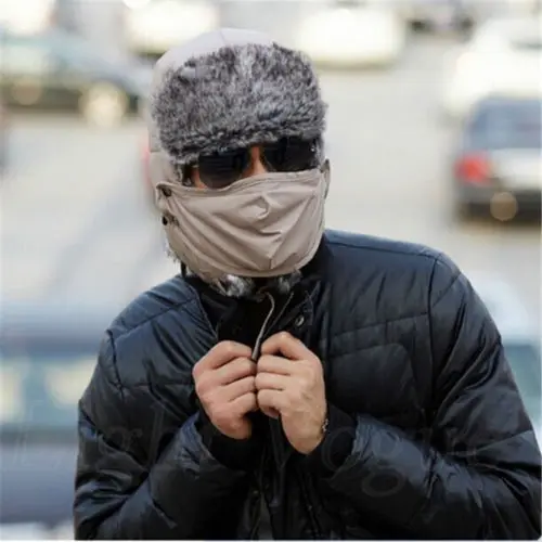 Русская ушанка шерпа меховая теплая зимняя Лыжная Водонепроницаемая