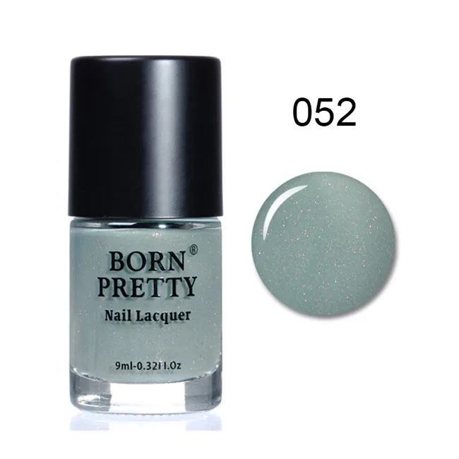 Color 052 Серия BORN PRETTY лак для ногтей 9 мл фиолетово-серый отмачиваемый УФ Сияющий Гель-лак клей маникюрный лак инструмент для дизайна ногтей - Цвет: Color 052
