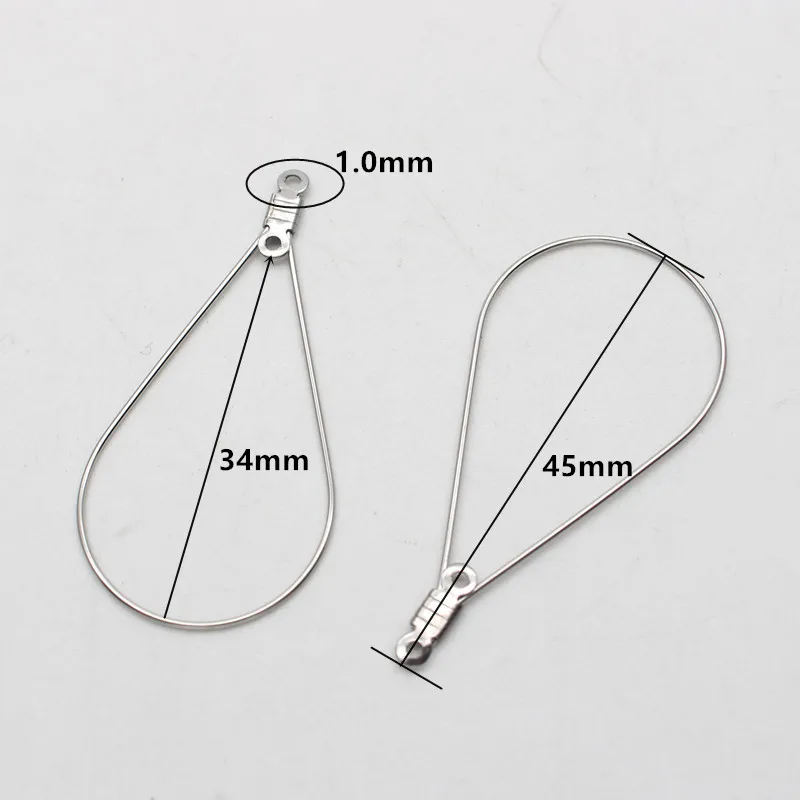 10pcs Stainless Steel Ear Wire Earring Hooks Hoop Connector Diy Earrings Accessories Dangle Charms Jewelry Making