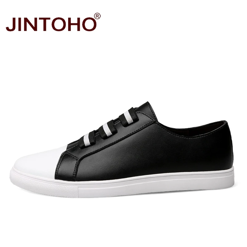 JINTOHO высокое качество 2017 мужские дизайнерские туфли на плоской подошве брендовая